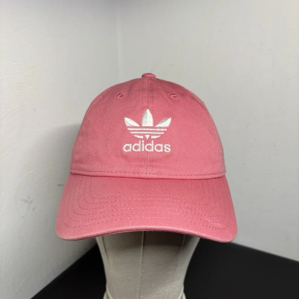 Adidas Pink Hat Embroidered Logo Women's Athletic Cap Adjustable Strap‎ Back